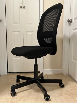 IKEA FLINTAN Office Chair without Armrests Black | eBay