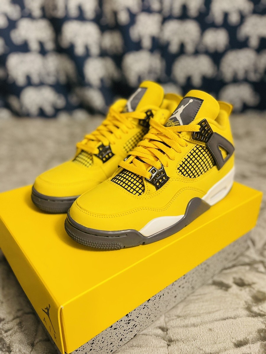 Air Jordan 4 Retro Tour Yellow / Dark Blue Grey CT8527-700 Men