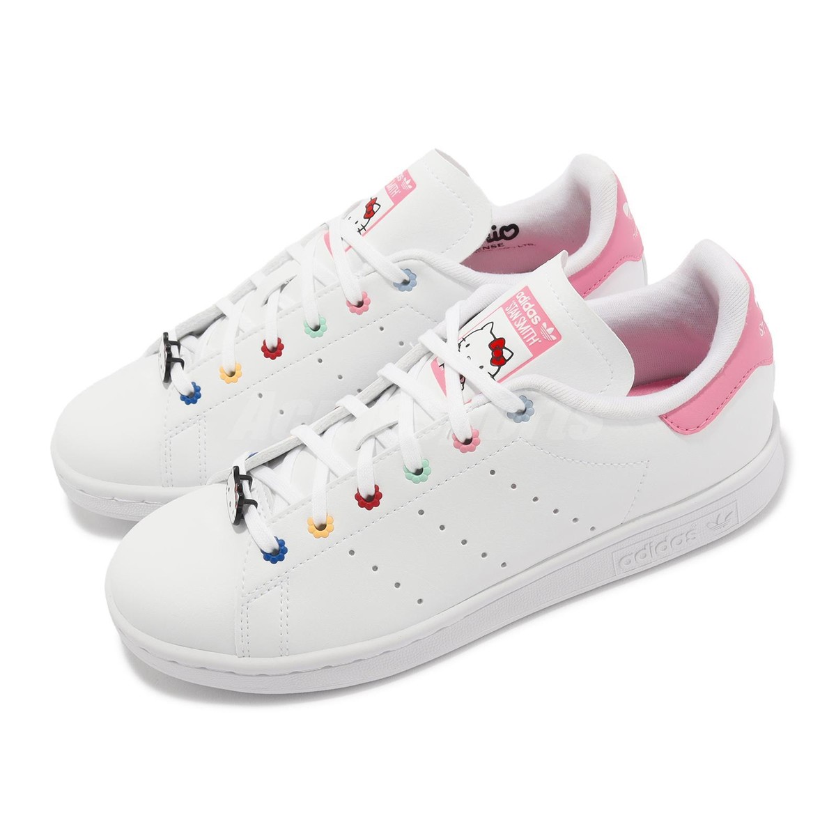 adidas Originals x Hello Kitty Stan Smith J White Pink Kids Youth