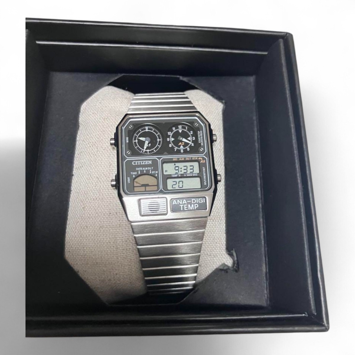 CITIZEN Ana-Digi Temp Watch JG2101-78E Quartz Alarm Chronograph