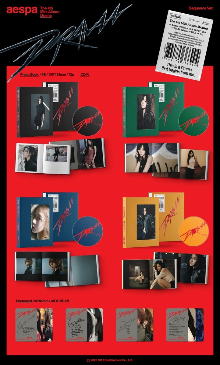 aespa - Drama [Sequence Ver.] 4th Mini Album+Free Gift | eBay