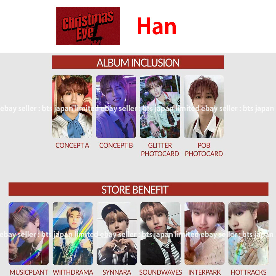 Stray Kids Han Christmas EveL Official Photocard CONCEPT GLITTER