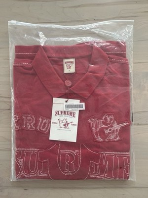 Supreme True Religion Appliqué Polo Shirt Red FW25 - Size XL | eBay