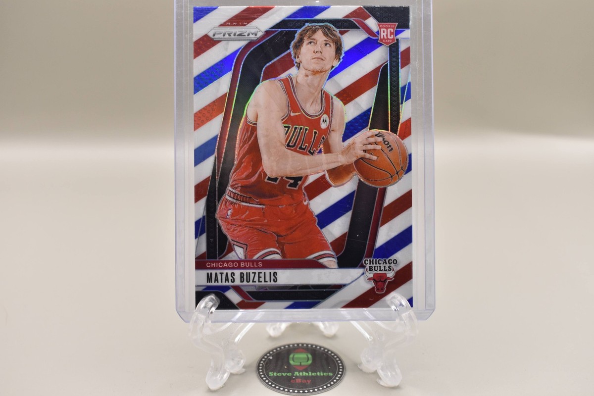 Matas Buzelis Chicago Bulls 2024-25 Panini Prizm Red White Blue