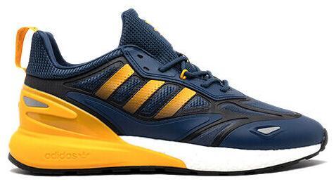 Size 11.5 - Adidas ZX 2K Boost 2.0 Crew Blue Semi Solar Gold for