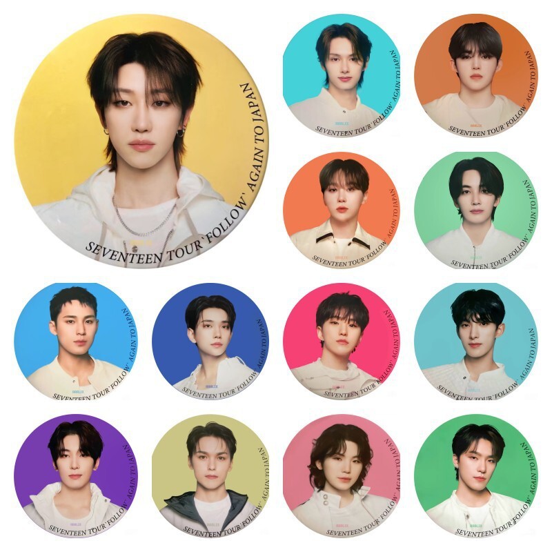 Kpop SEVENTEEN Follow Chest Pins Round Badge SVT | eBay