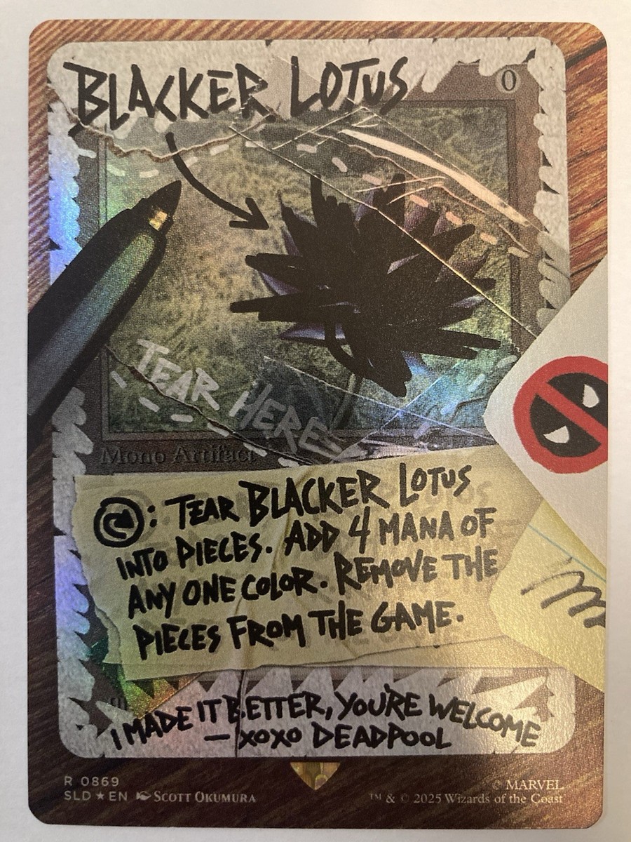 Blacker Lotus (Rainbow Foil) Deadpool Secret Lair Drop Foil 0869 R