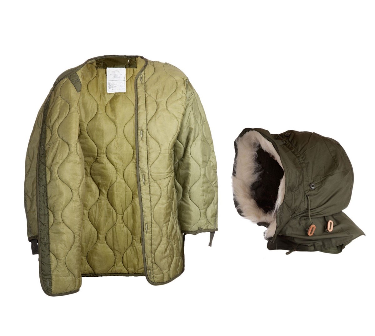 M65 FISHTAIL Parka Liner USA Genuine Military + FISHTAIL HOOD M65