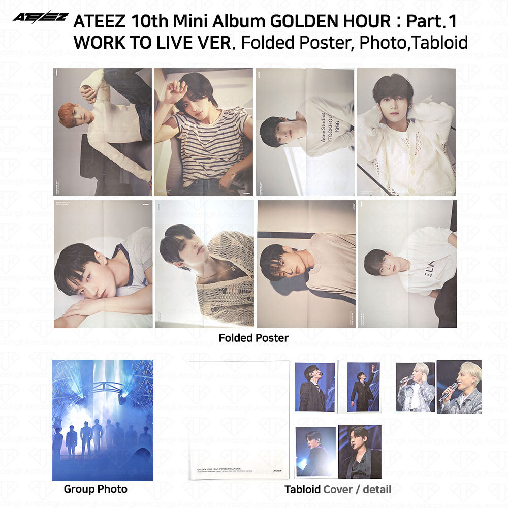 K-POP・アジア ATEEZ GOLDENHOUR PART1 WORK TO LIVE VER Amazon.com