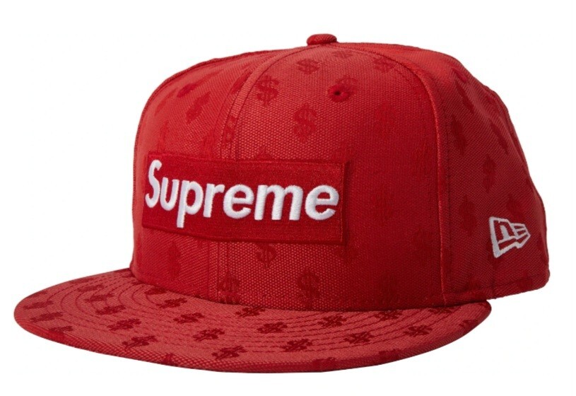 NEW 2018 Supreme SS18 Box Logo Red Monogram New Era Hat S 7 3/4