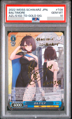 PSA 10 Weiss Schwarz Azur Lane Baltimore Signed AZL/S102-T09SP SP