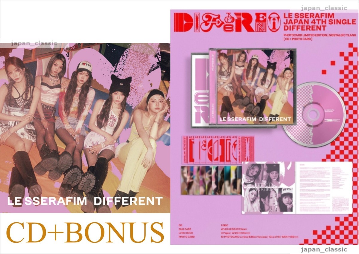 LE SSERAFIM DIFFERENT LIMITED PHOTOCARD EDITION CD + CARD 10 SET +