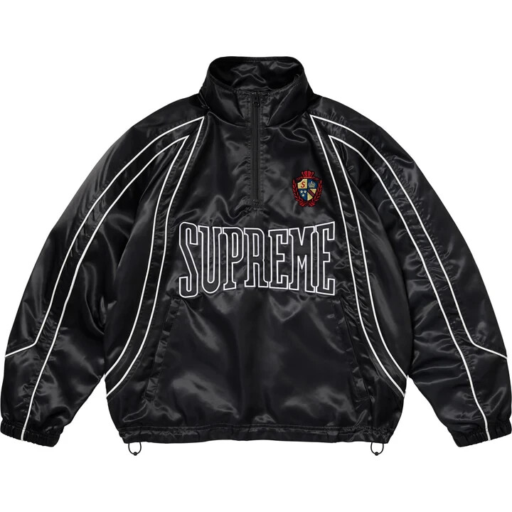 Supreme Satin Piping Pullover Black | eBay