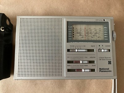 National Panasonic RF-788 Radio w/strap w/case w/antenna