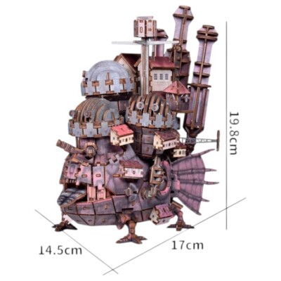 Howl's Moving Castle Studio Ghibli Wooden 3D puzzles ki-gu-mi
