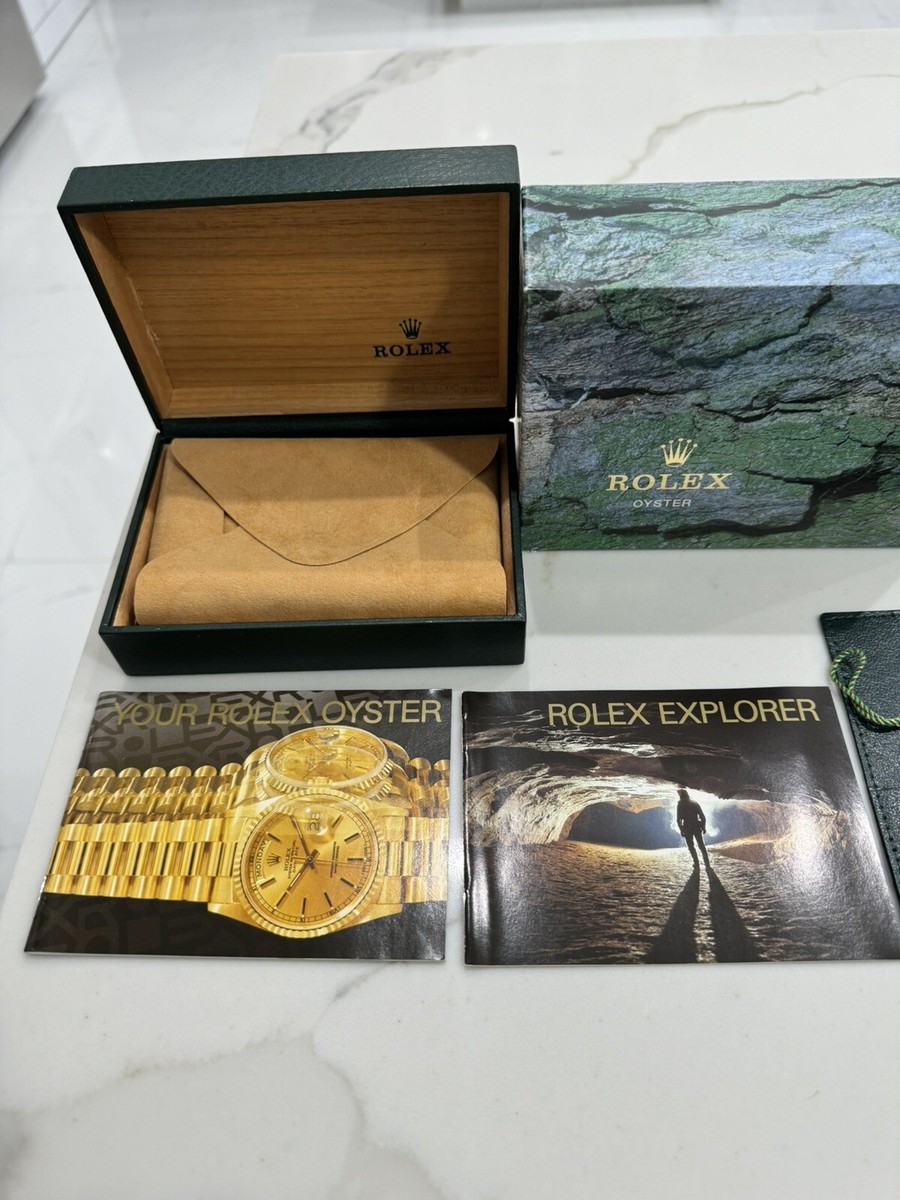 Authentic ROLEX Explorer i 14270 Watch Box COMPLETE SET Holder