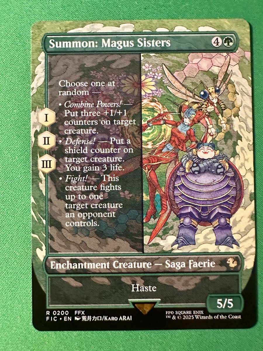 MTGボーダーレスメーガス三姉妹⁄Magus SistersFoil英 A*s様 MTG【ボーダー