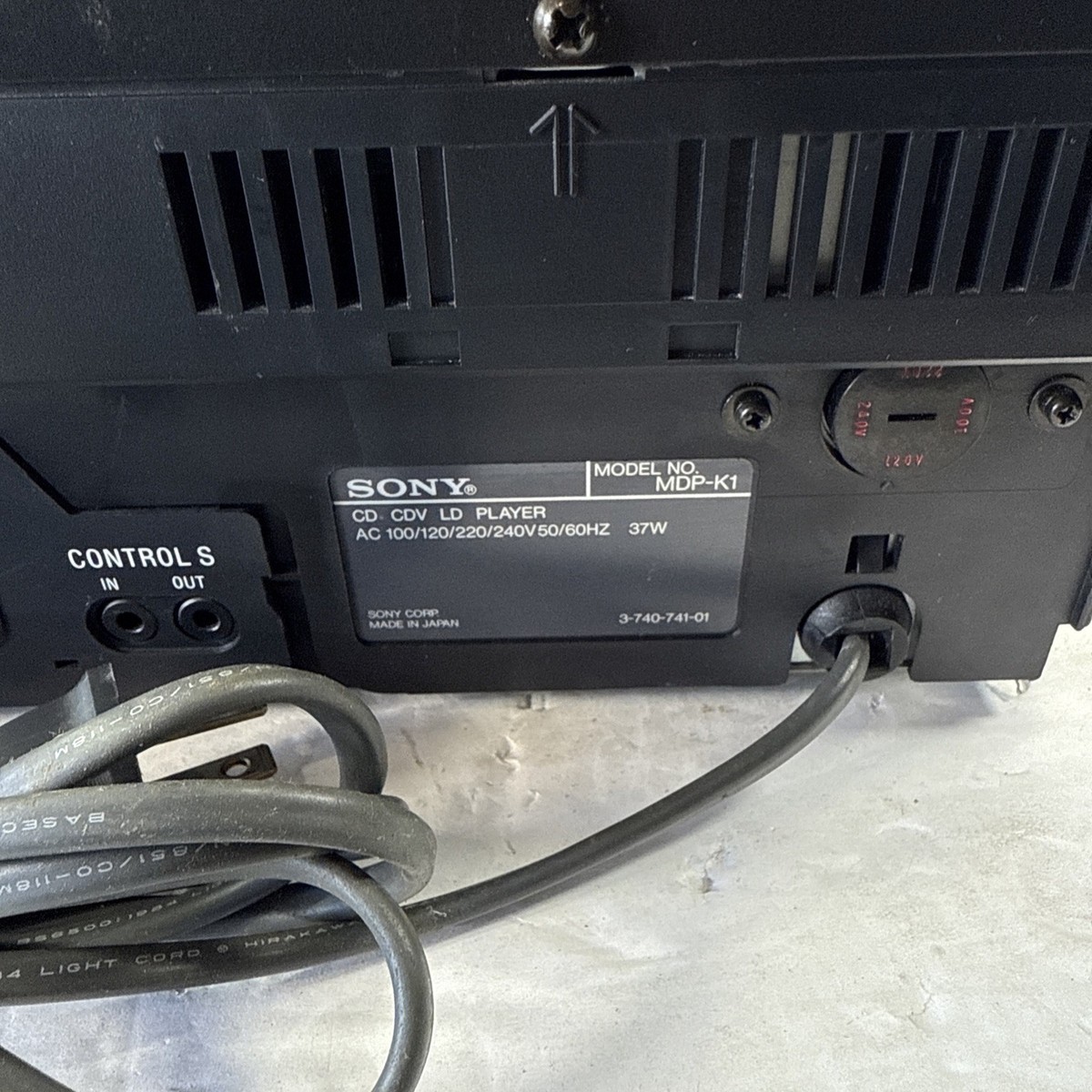 Vintage Rare Sony MDP-K1 Karaoke CD CDV LD Laser Disc Player CD