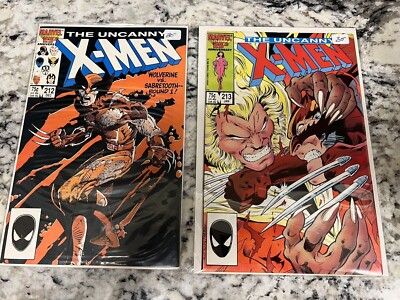Uncanny X-Men #212 & 213 (Marvel) - Wolverine vs. Sabretooth! - NM