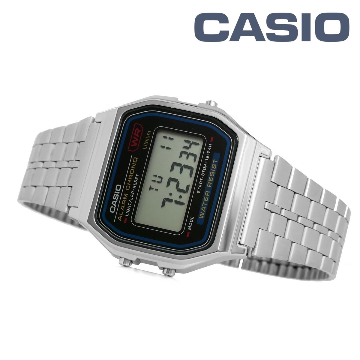 CASIO A159W-N1 Made in Japan Classic Digital Watch Folding Tri