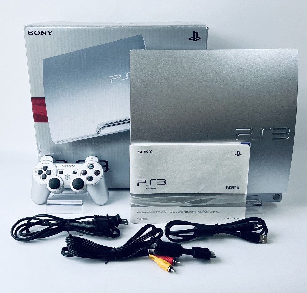 Sony PS3 CECH-2500B Satin Silver 320GB Console Complete in Box