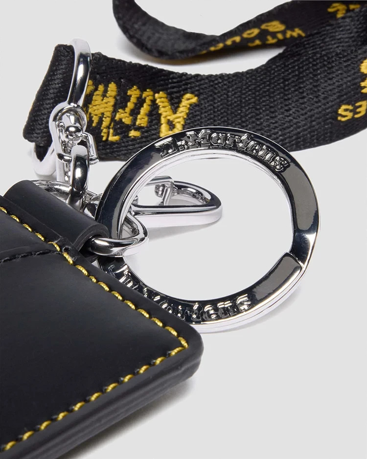 Dr. Martens Card Holder BLACK Mini Wallet key chain 41429001 Japan