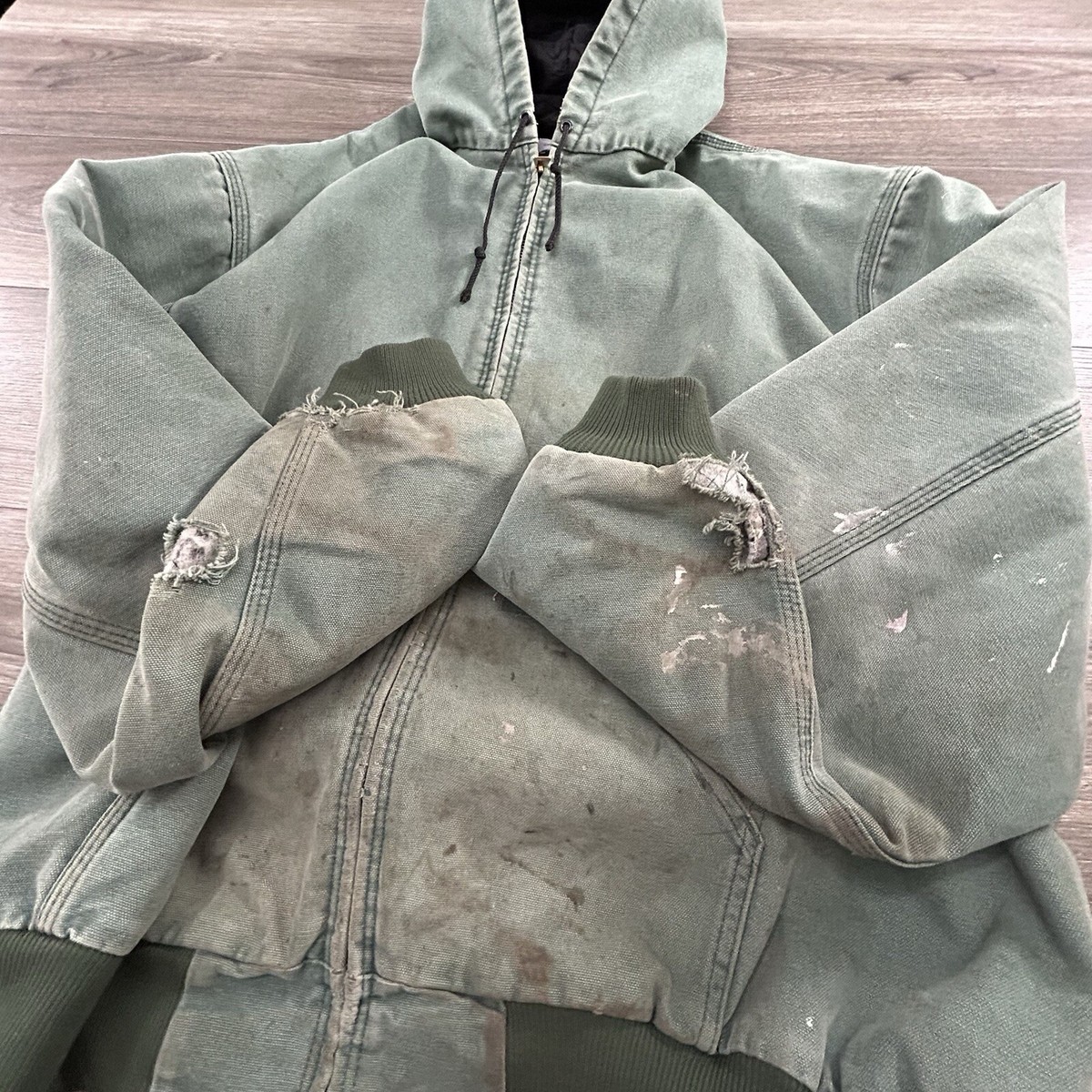 Vintage Carhartt Jacket Adult XXL JQ294 Aspen Green Distressed