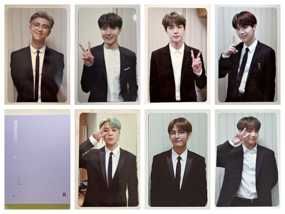 BTS Memories of 2018 DVD Official Photo Card RM J-HOPE JIN SUGA