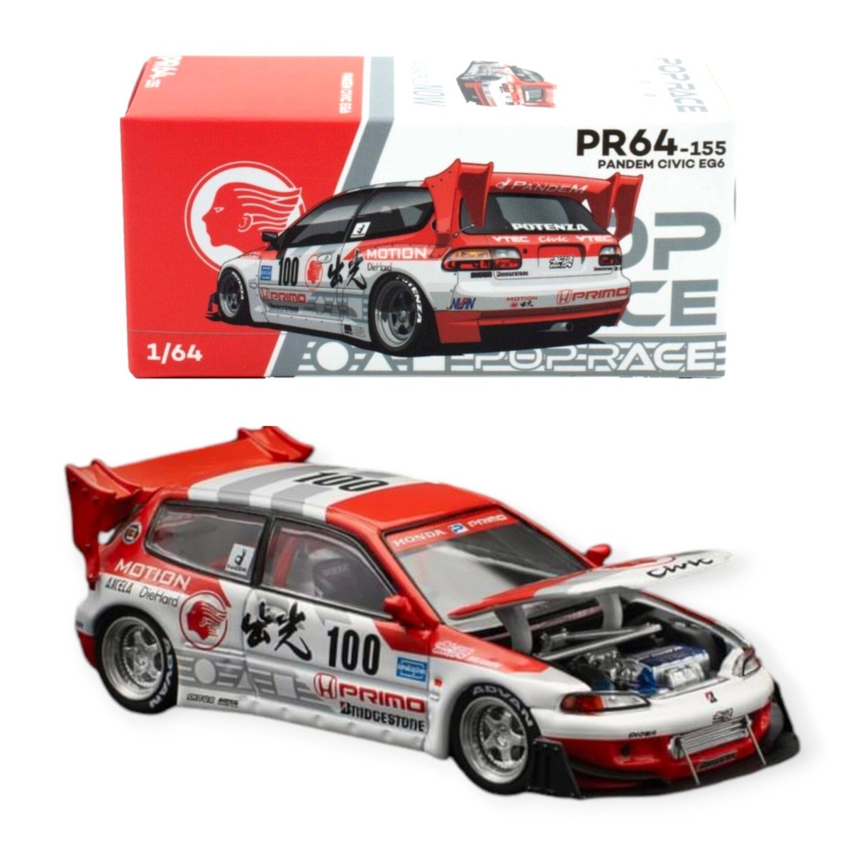 Pop Race Honda Pandam Civic EG6 FOSHAN Event 1/64 PR640155 | eBay