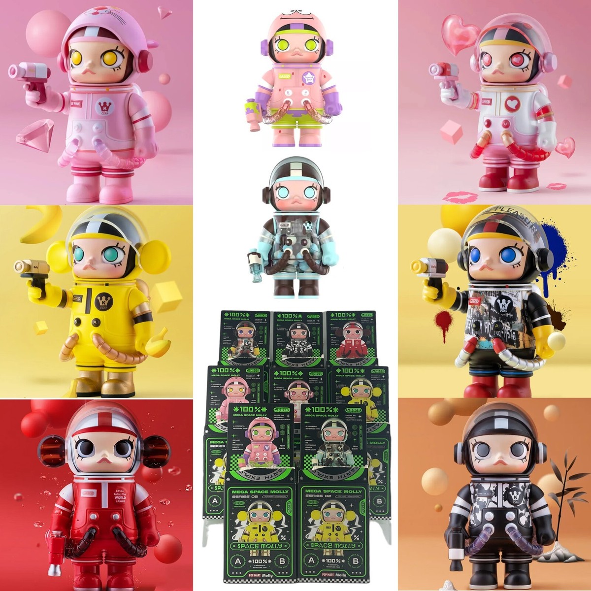 POP MART 100% Mega Space Molly Series 2 Confirmed Figure Blind Box