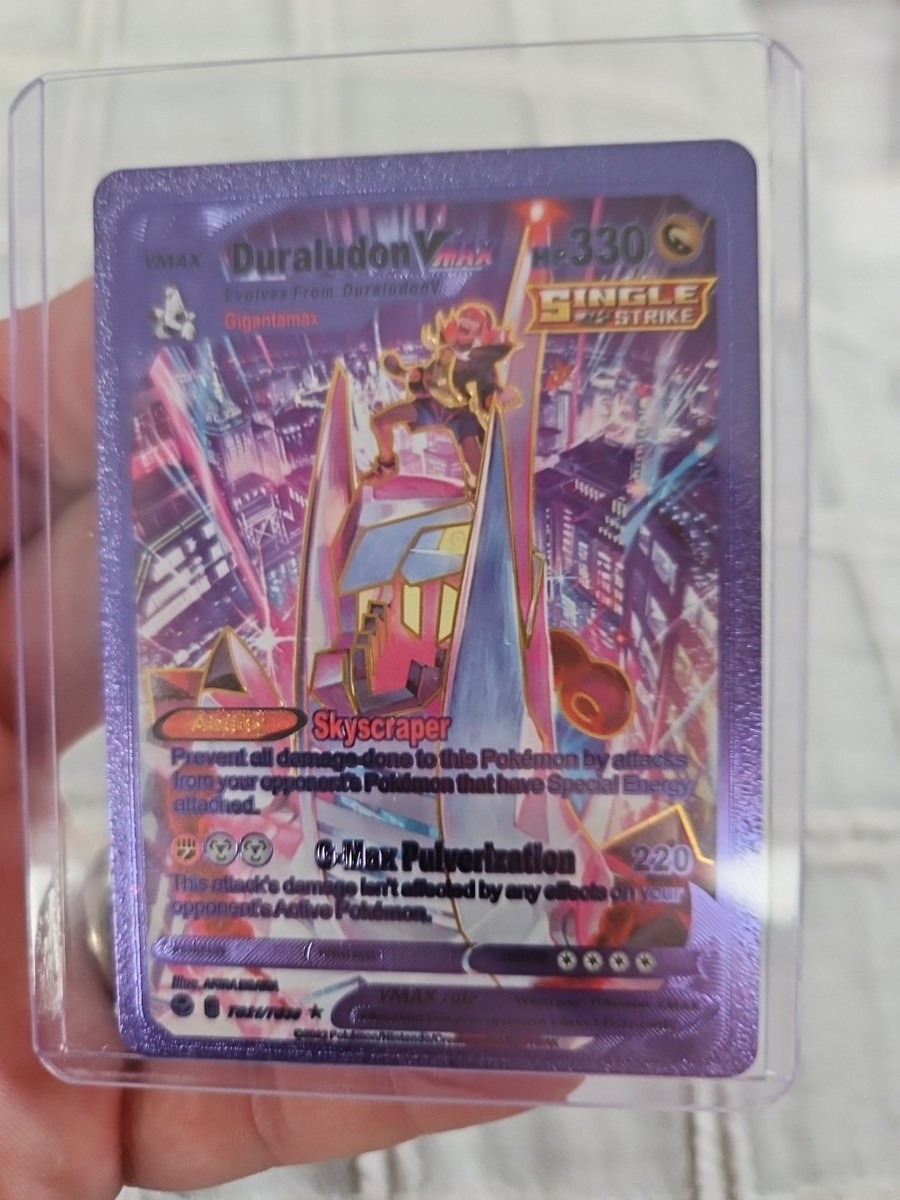 Duraludon Vmax Purple Rainbow Foil Fan Art Vinyl Textured