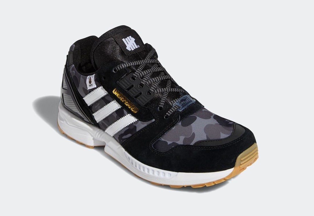 Size 11 - BAPE x Undefeated x adidas ZX 8000 A-ZX Series - Black