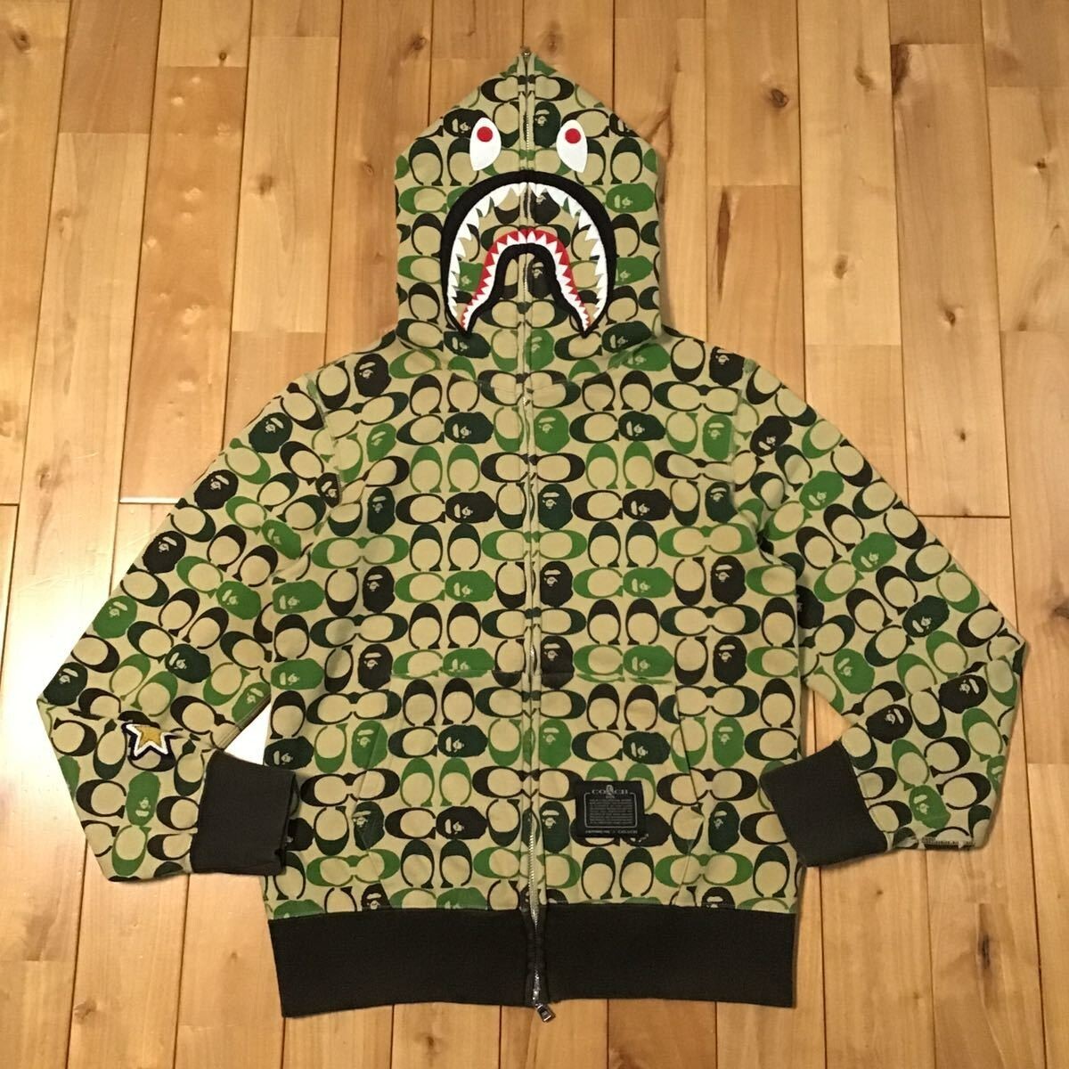BAPE × COACH shark full zip hoodie A Bathing Ape Size S | eBay