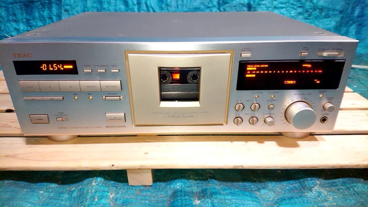 Teac V-7000 3-Head Stereo Cassette Deck Audio Recorder JAPAN