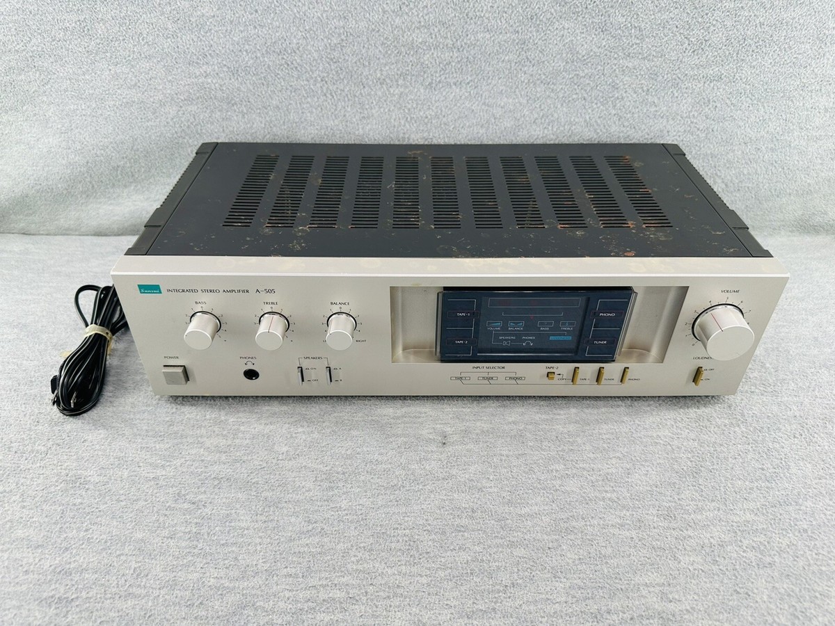 SANSUI A-505 - VINTAGE Integrated Stereo Amplifier 120 Watts | eBay