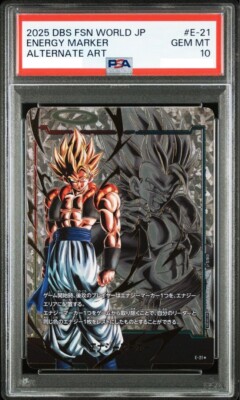 PSA10 Gogeta E-21 Energy Marker Parallel Dragon Ball Fusion World