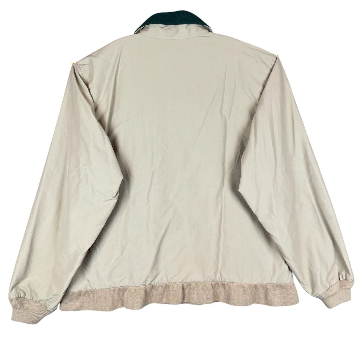 Vintage L.L. Bean Three Season Jacket Mens L Beige Embroidered