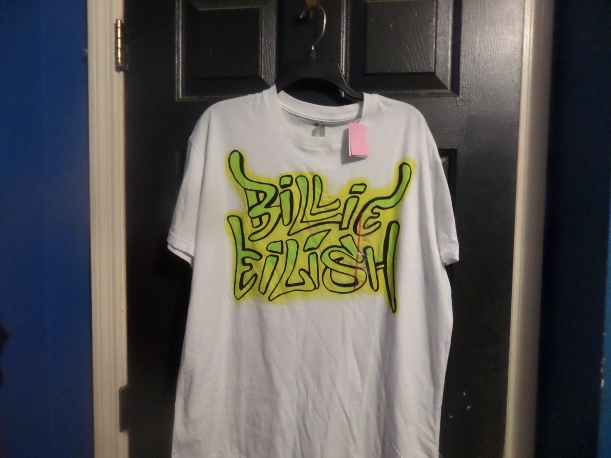 Billie Eilish T-shirt Unisex Adult Size XXL White Music Tour Merch