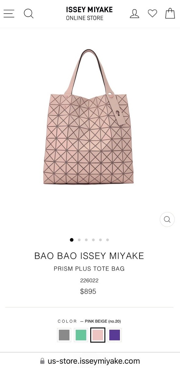 Bao Bao Issey Miyake Prism Plus Tote NWT Color: Pink Beige NEW
