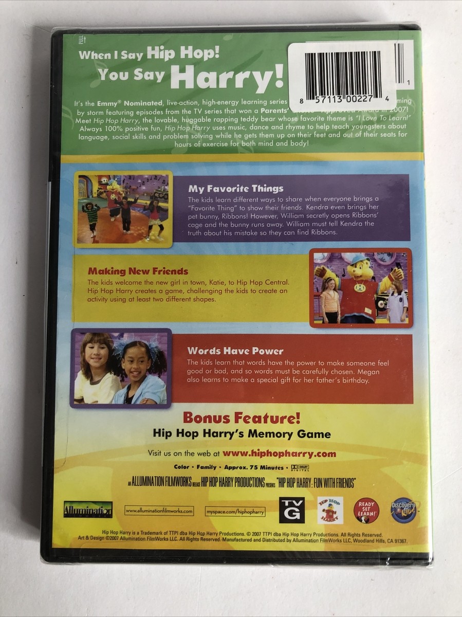 HIP HOP HARRY on FUN with FRIENDS of CHILDREN Kid EDUCATIONAL DVD