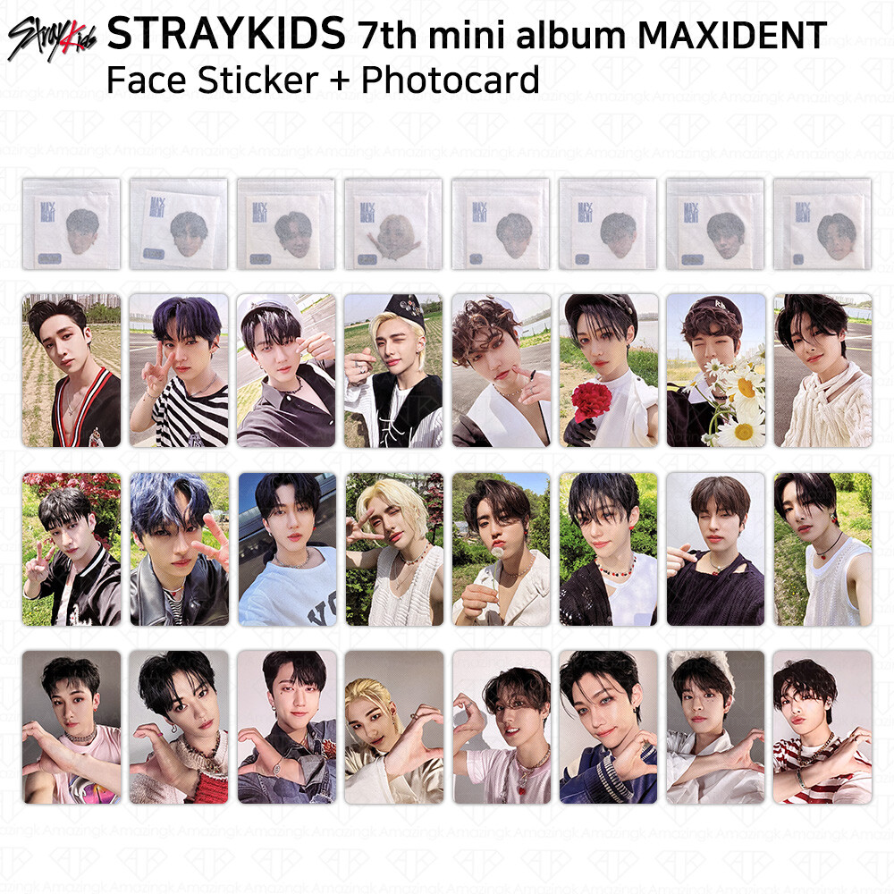 Stray Kids 7th Mini Album Maxident Official Photocard Face Sticker