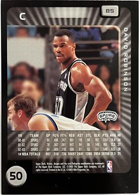2003-04 Upper Deck Victory #85 David Robinson | eBay