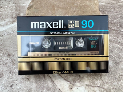 NEW 80s MAXELL UD XL II 90 Japan Type 2 Blank CHROME Cassette Tape