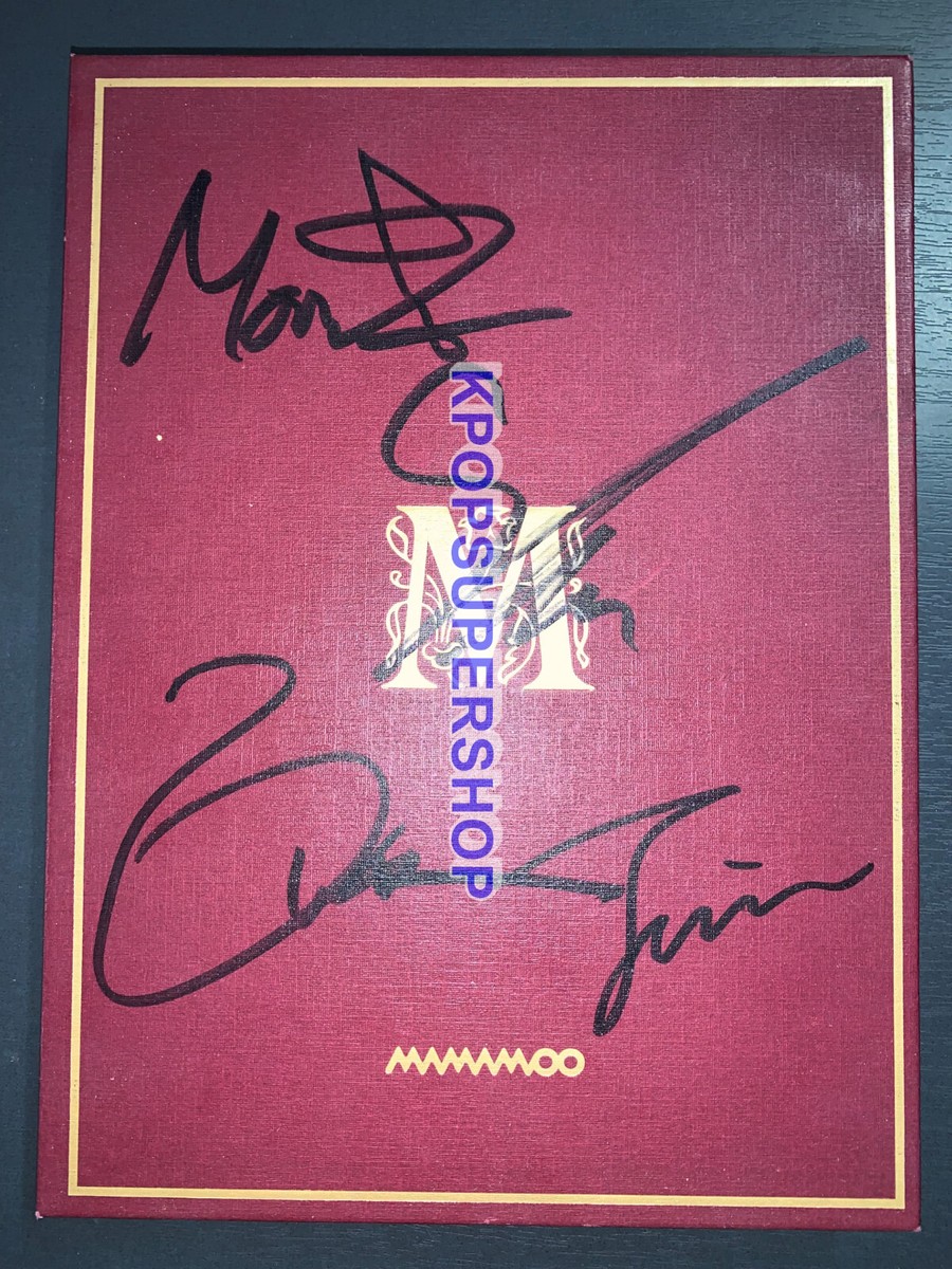 Mamamoo 4th Mini Album Memory Autographed Signed Promo CD Great