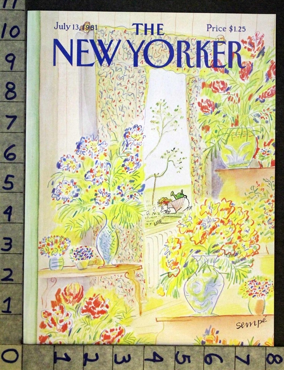 1981 FLOWER GARDEN HOME DECOR JEAN JACQUES SEMPE ART NEW YORKER