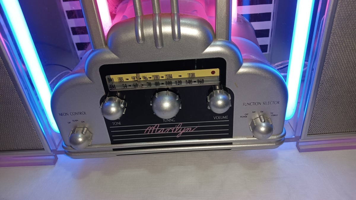 MARILYN NEON RADIO BY CICENA JUKEBOX 1988 AM FM DECO STYLE ADAPTOR