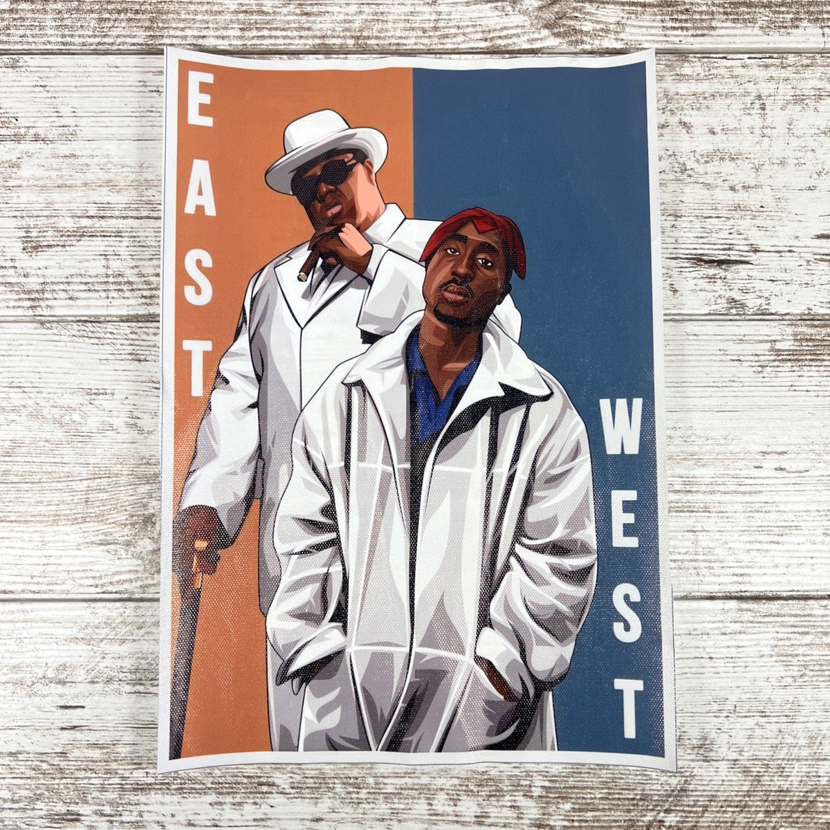 Tupac(2Pac) Shakur & Biggie Smalls Notorious B.I.G. Vinyl Poster