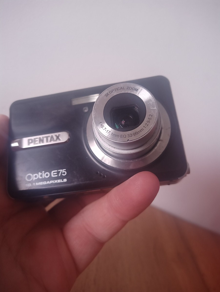 Pentax Optio E75 10.1 MP Compact Digital Camera. Black. Tested | eBay
