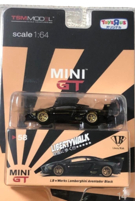 MINI GT LB WORKS Lamborghini Aventador Black #58 Toys”R”Us Japan