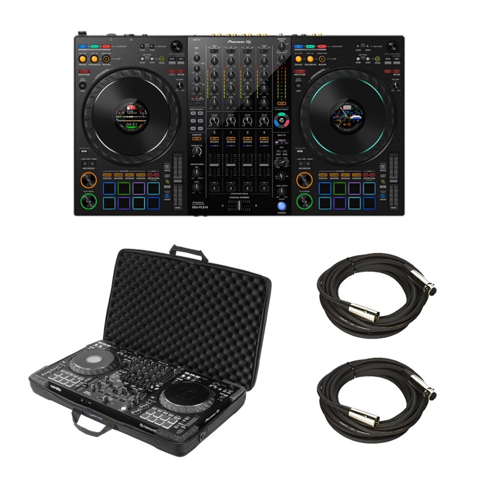 Set of Pioneer DJ DDJ-FLX10 DJ Controller + Case & 2x XLRs | eBay